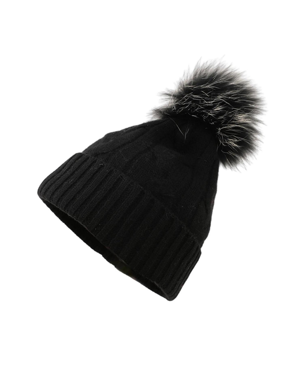 Bellemere Women's Soft Cable-Knit Cashmere Hat - Black