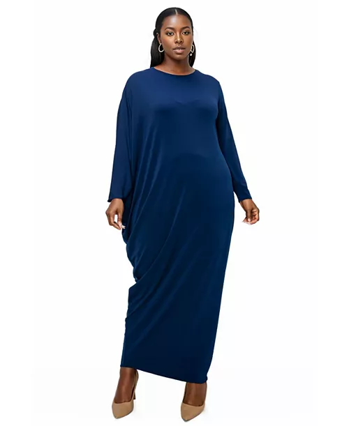plus size louella asymmetrical maxi dress