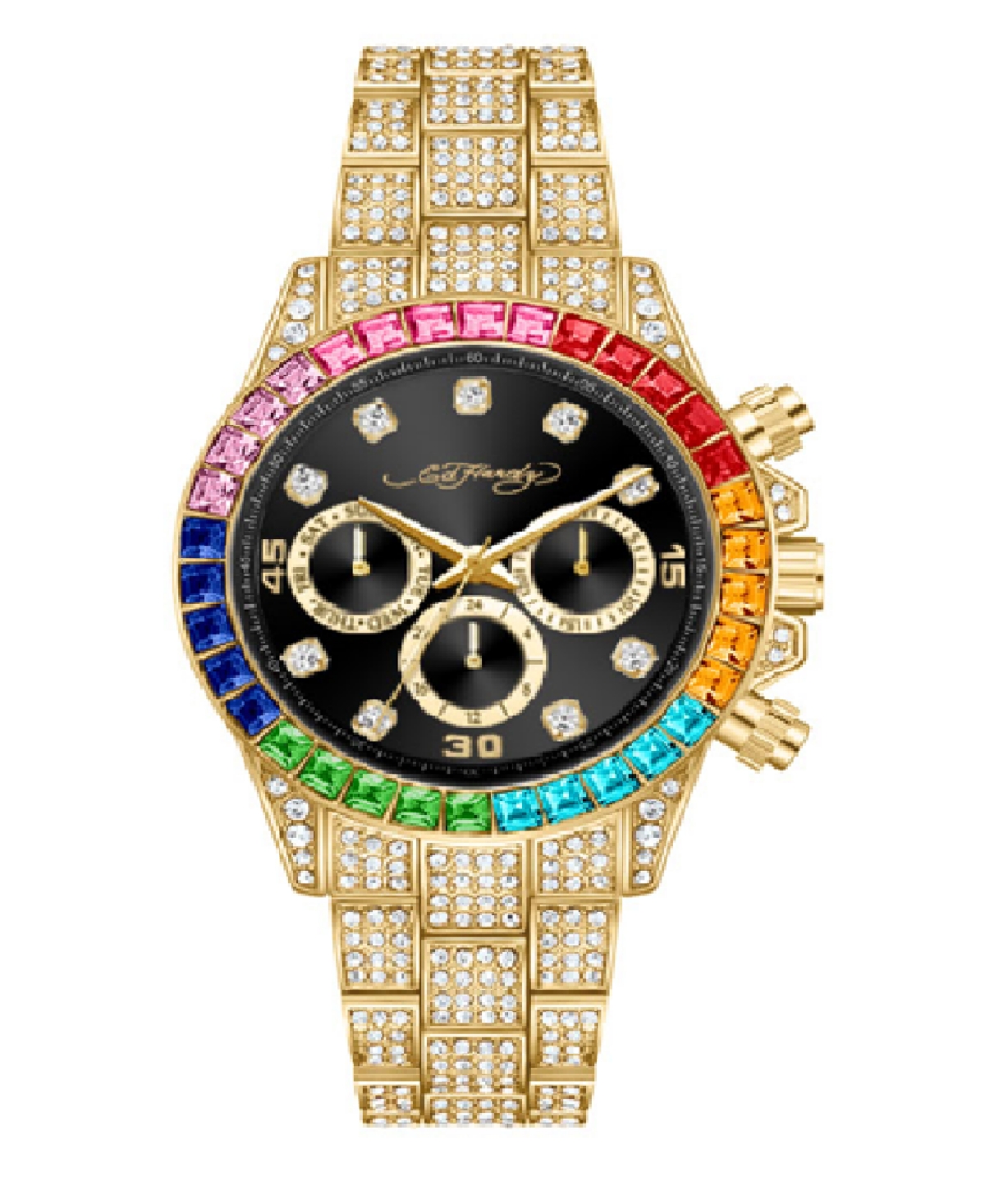 Ed Hardy Women's Quartz Gold-tone Alloy Bracelet Watch 40mm