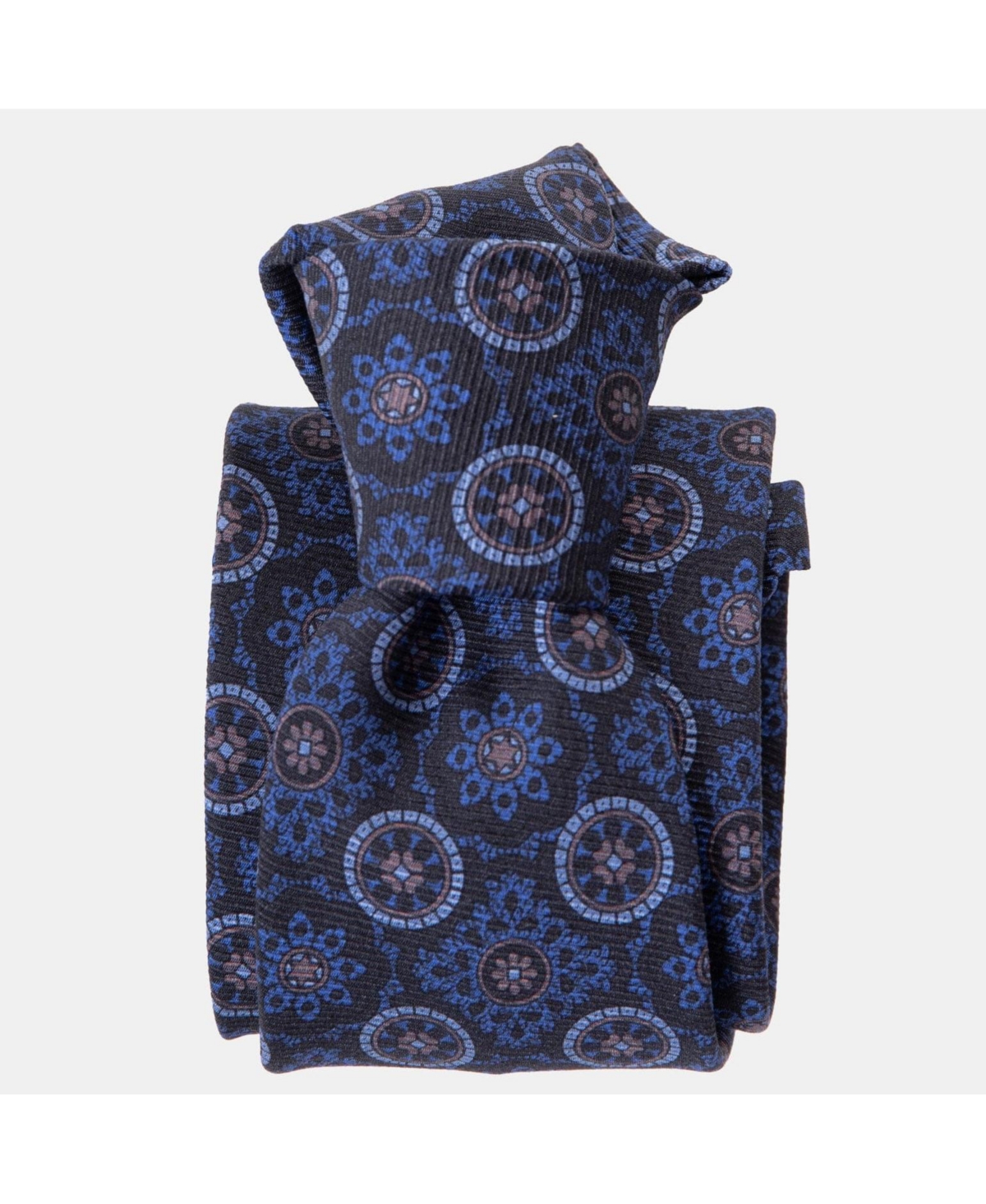 Orlando - Printed Silk Tie for Men - Blue