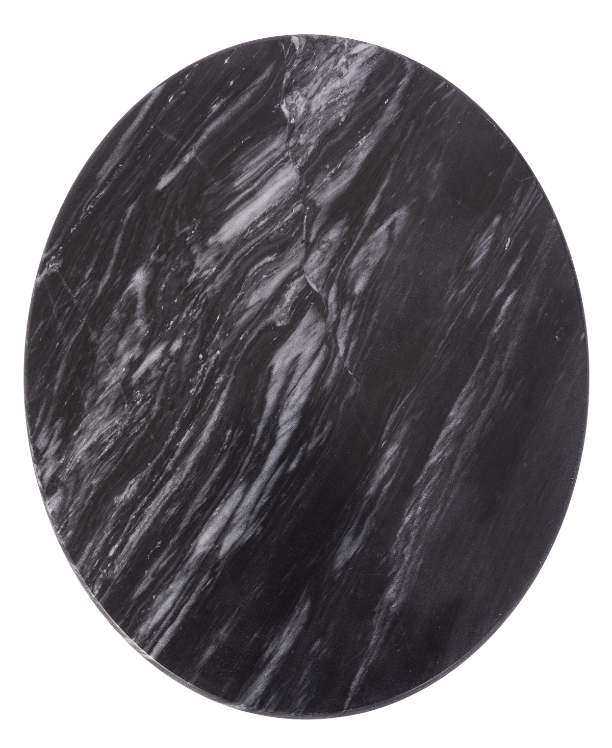 Artifacts Trading Company Marble Lazy Susan, 12" X 1.5" In Black Matte
