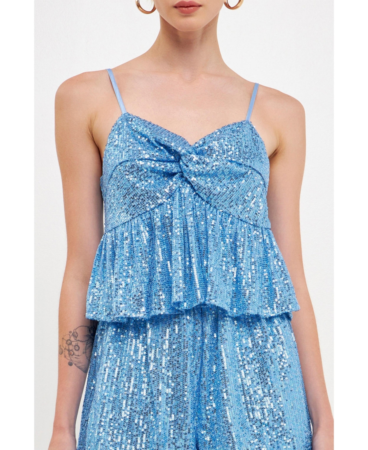 endless rose Women's Sequins Tank Top