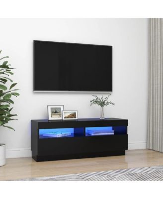 TV Stand with LED Lights Black 39.4"x13.8"x15.7"