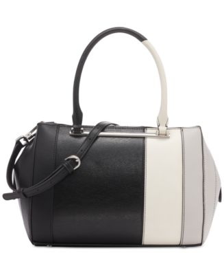 Calvin Klein Wren Colorblocked Top Zipper Convertible Satchel - Macy's