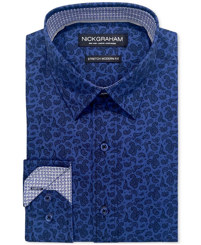 Nick graham shirts stretch shop modern fit