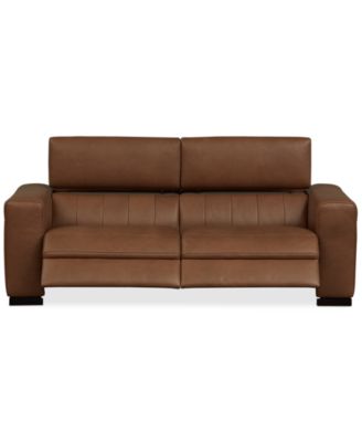 Furniture - 86" 2-Pc. Leather Sectional with 2 Power Recliners