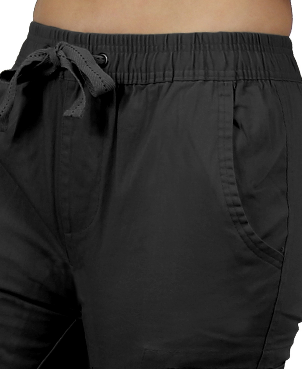 Galaxy By Harvic Women's Loose Fit Cotton Stretch Twill Cargo Joggers Set, 2 Pack