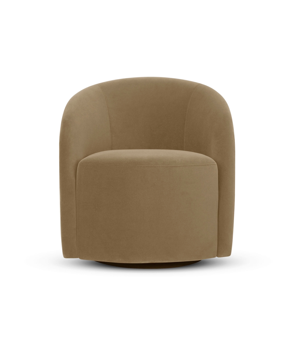 Lifestyle Solutions 28.5" Velvet Erik Swivel Chair In Camel