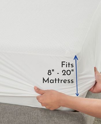 California Design Den Premium Waterproof Mattress Protector for  Queen Size Bed - Soft, Cooling, Noiseless, Machine Washable, Fitted  Mattress Cover with Deep Pockets to Fit 8-20 inch Mattress : Home & Kitchen