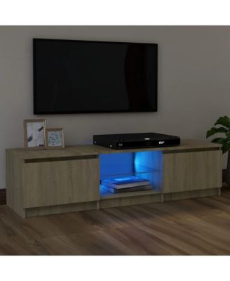TV Stand with LED Lights Sonoma Oak 47.2"x11.8"x14"