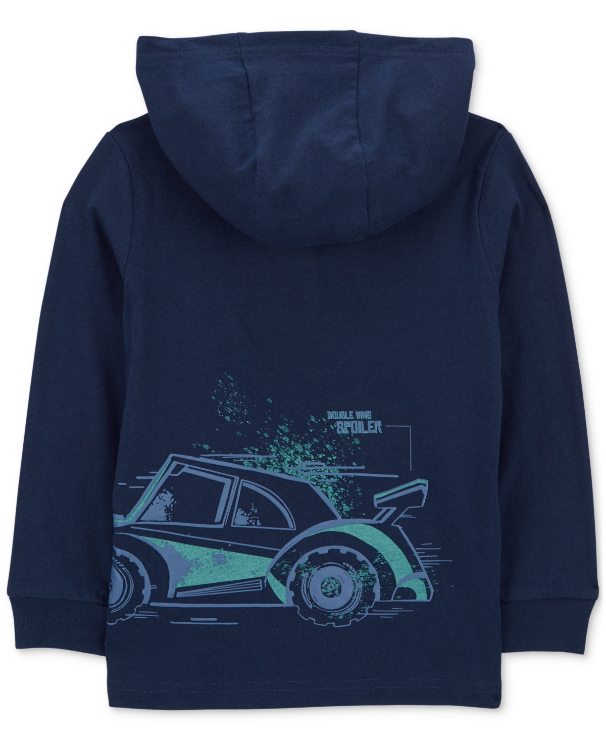 Shop Carter's Toddler Boys Race Car Graphic Cotton Hooded T-shirt In Blue