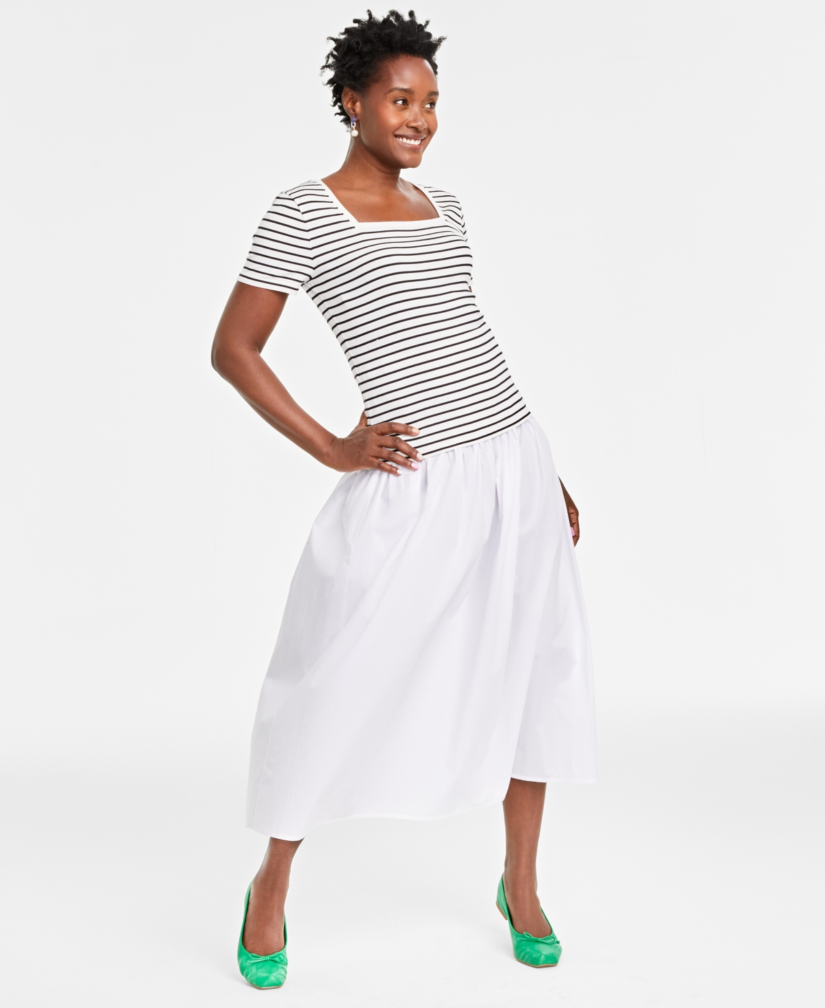 ON 34TH 'S WOMEN'S KNIT SQUARE-NECK TOP, CREATED FOR MACY'S 