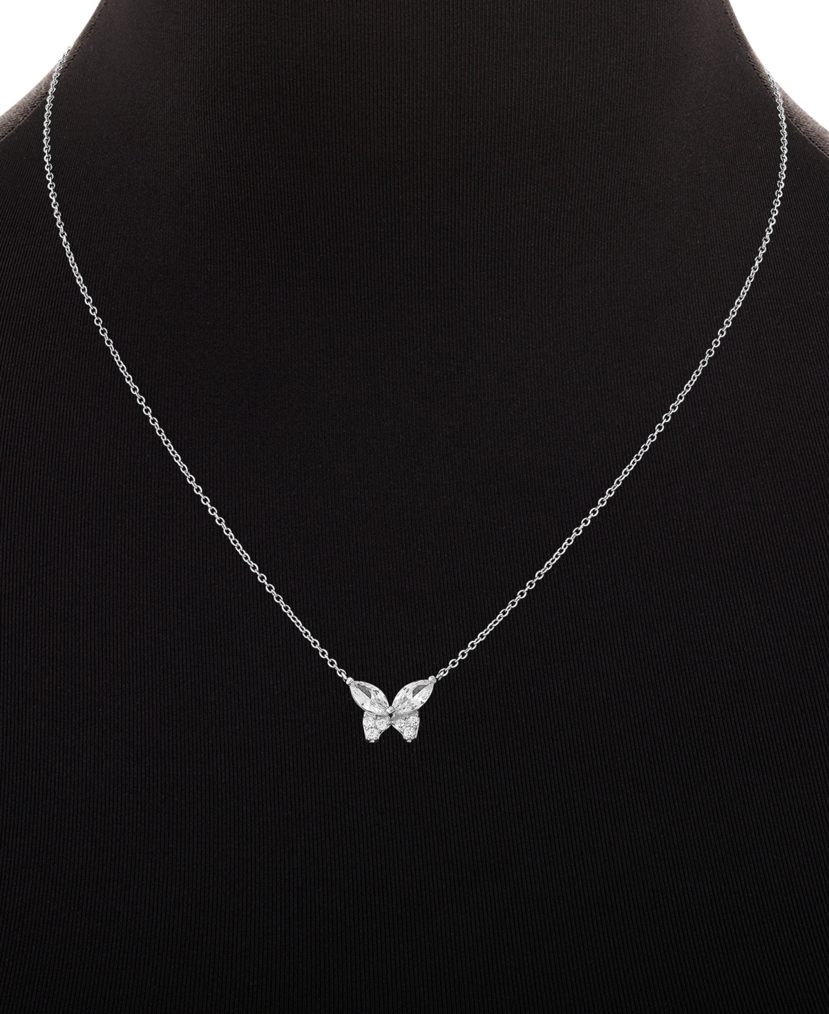 Giani Bernini 2-Pc. Set Cubic Zirconia Butterfly Pendant Necklace & Matching Stud Earrings  Created for Macy's - Sterling Silver