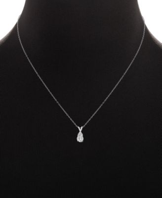 2-Pc. Set Cubic Zirconia Pendant Necklace & Stud Earrings in Sterling Silver, Created for Macy's