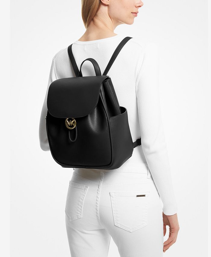 Michael Kors Cheryl Medium Leather Drawstring Backpack - Macy's
