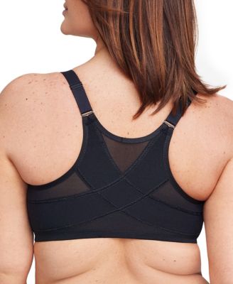  Full Figure Plus Size Wonderwire Front-Closure Posture Back Underwire Bra, 9265