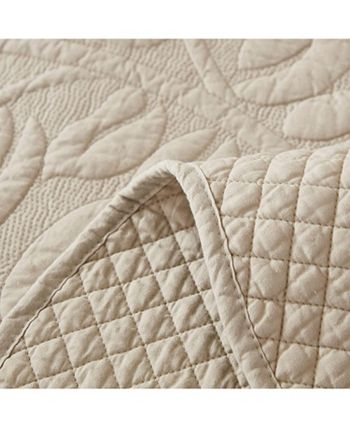 MarCielo 100% Cotton Oversized Bedspread Quilt Set - Twin - Khaki