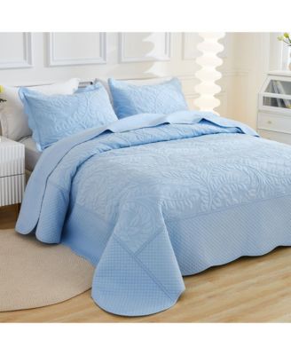 100% Cotton Oversized Bedspread Quilt Set - King