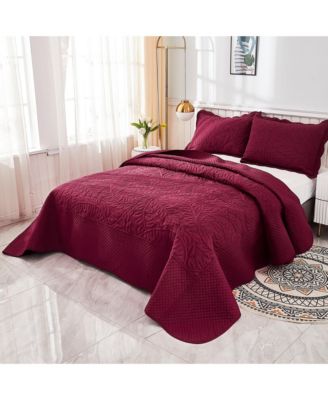 100% Cotton Oversized Bedspread Quilt Set - Queen