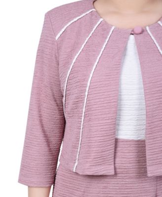 Petite Two Piece Jacket and Dress Set