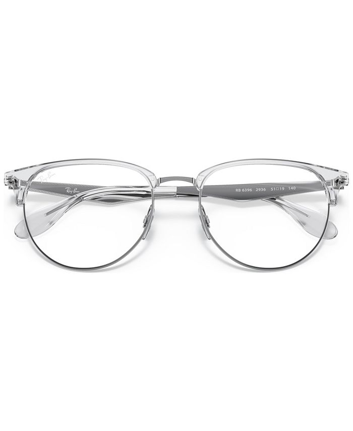 Ray-Ban Unisex Eyeglasses, RB6396 - Silver - 51mm