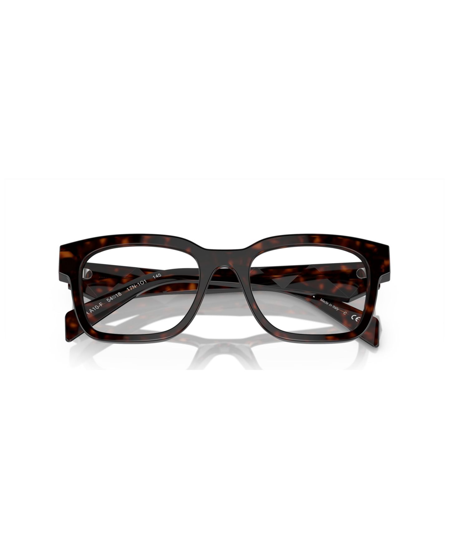 Мужские очки Prada Man Pillow Plastic PR A10VF Eyeglasses, цвет: Гавана красный — фото 2