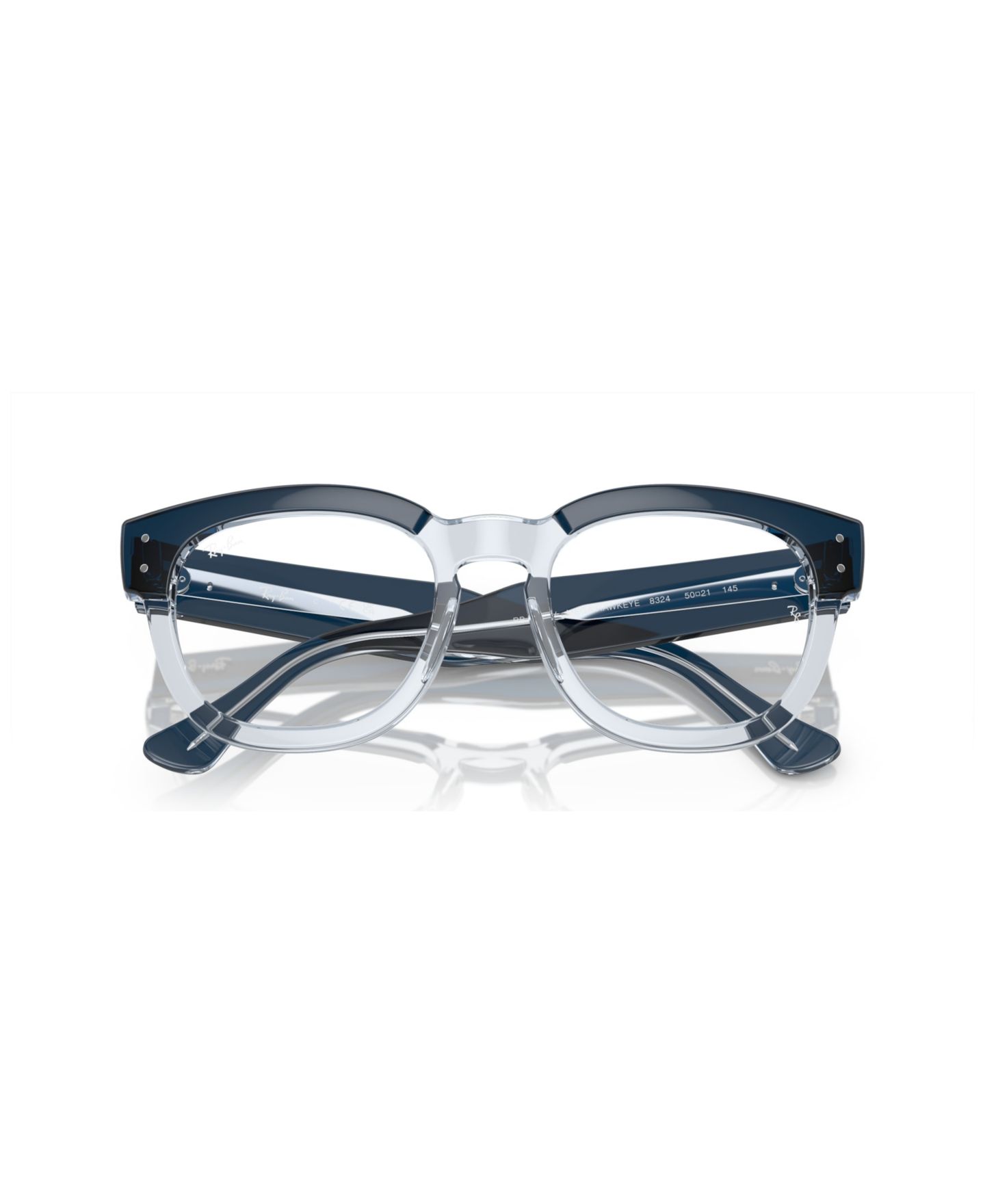 Очки Ray-Ban Unisex Square Plastic RB0298V Mega Hawkeye Optics Eyeglasses, цвет: Синий прозрачный синий — фото 3