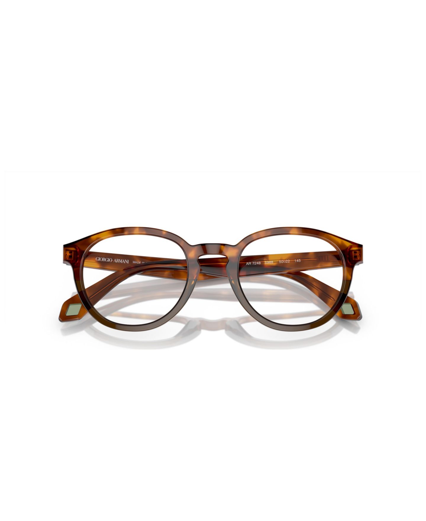 Мужские очки Giorgio Armani Man Panthos Plastic AR7248 Eyeglasses, цвет: Красный / Зелёный — фото 5