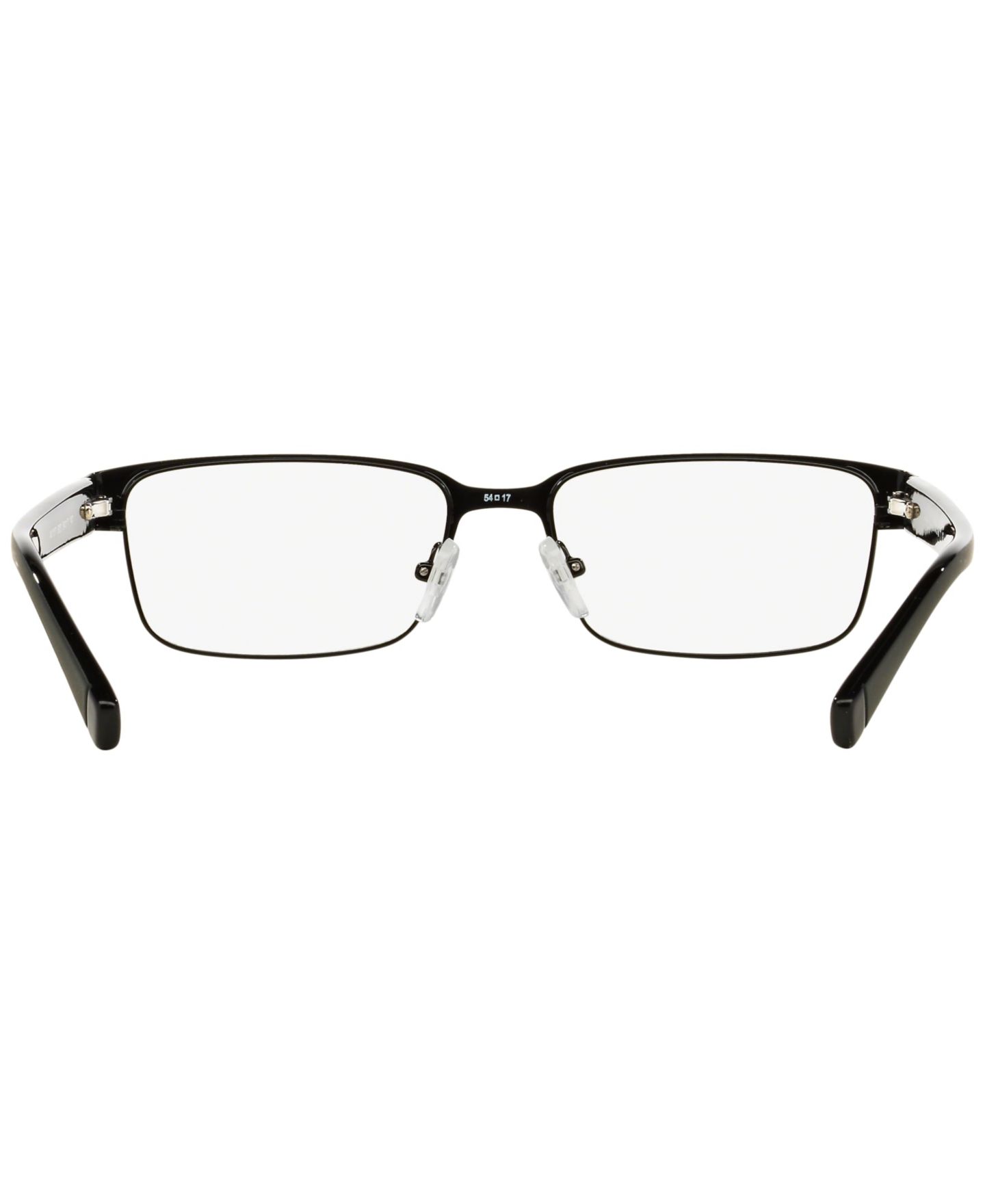 Мужские очки A|X Armani Exchange Man Rectangle Metal AX1017 Eyeglasses, цвет: Блестящий чёрный — фото 2