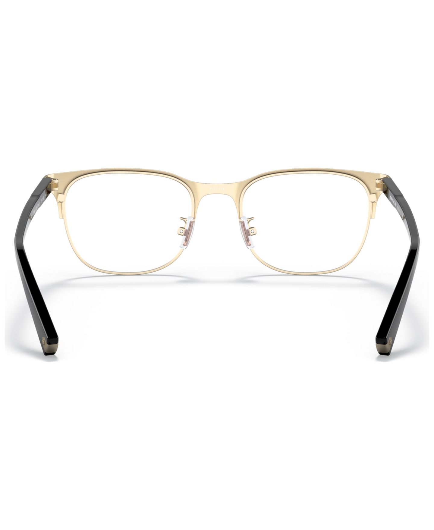 Мужские очки COACH Man Round Metal HC5131 Eyeglasses, цвет: Чёрный / Золотой — фото 3