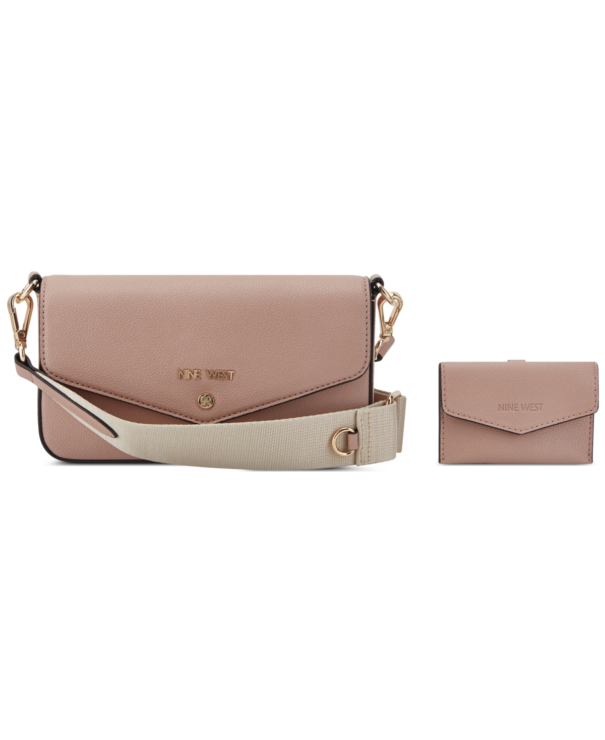 Nine West Peaches Small Crossbody Flap Bag In Blushing