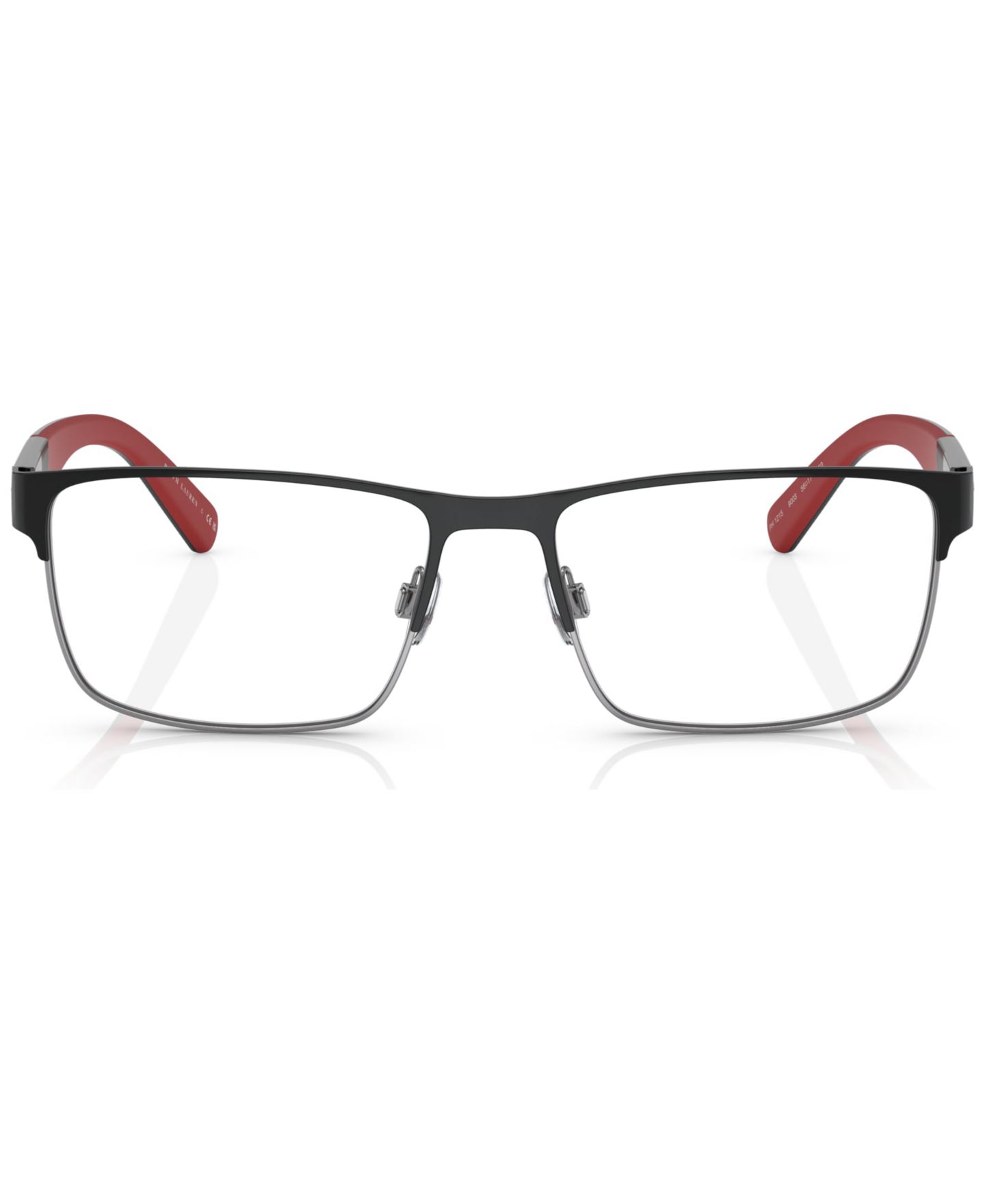 Мужские очки Polo Ralph Lauren Man Rectangle Metal PH1215 Eyeglasses, цвет: Чёрный / Графитовый — фото 3