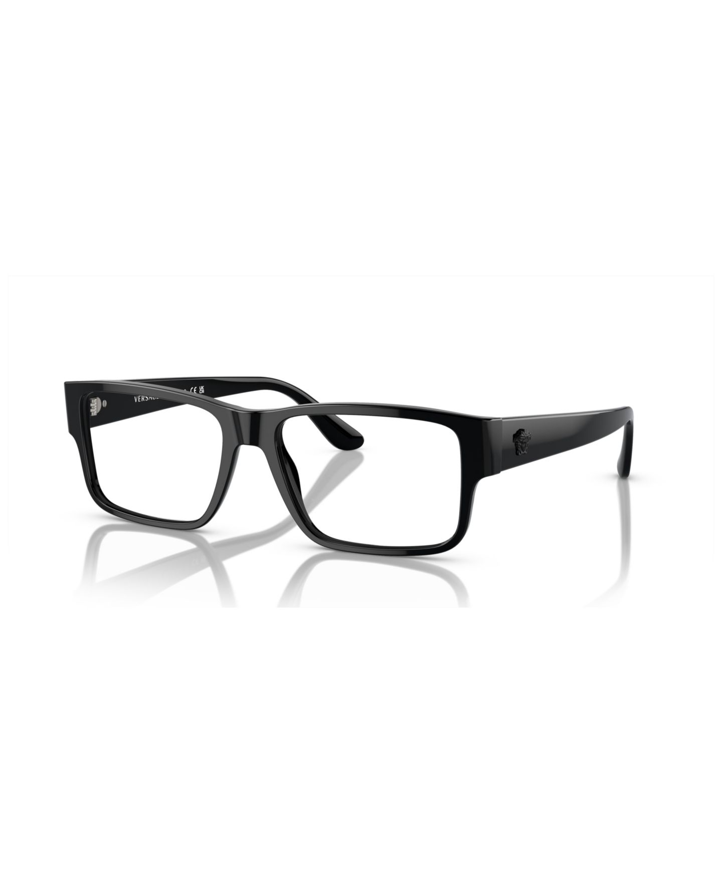 Мужские очки Versace Man Rectangle Plastic VE3342 Eyeglasses, цвет: Чёрный — фото 1