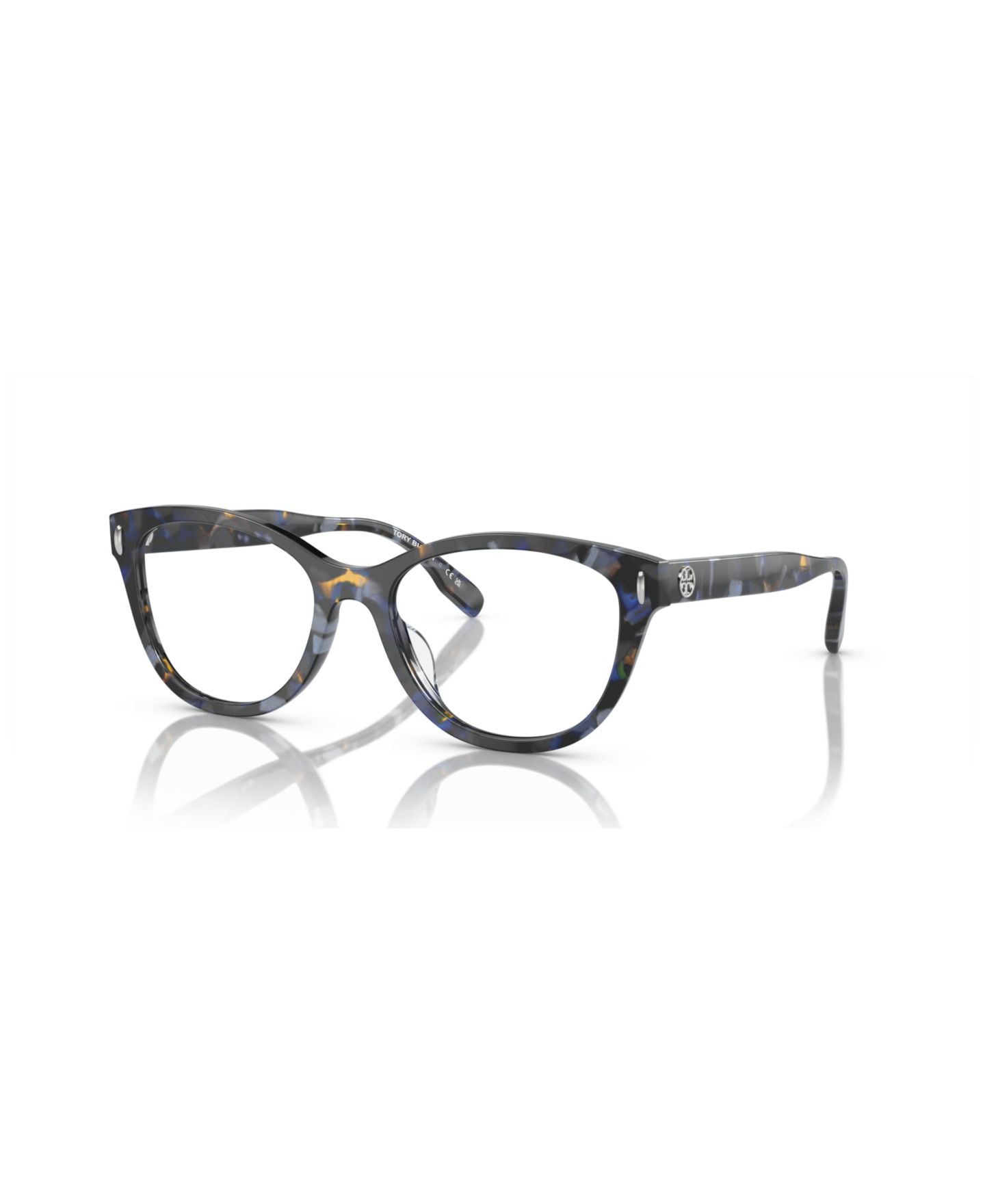Женские очки Tory Burch Woman Pillow Plastic TY2137U Eyeglasses, цвет: Синий черепаховый — фото 1