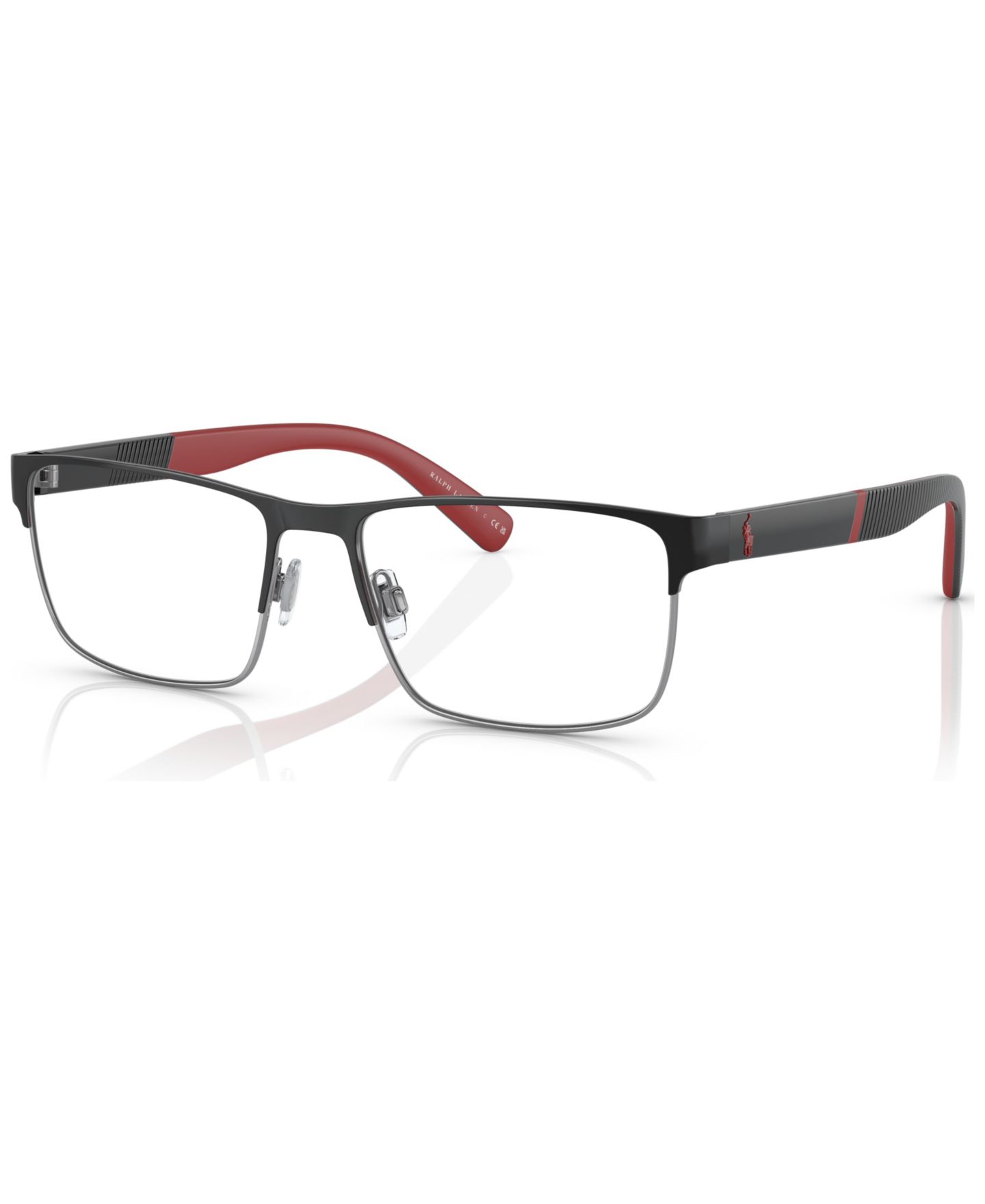 Мужские очки Polo Ralph Lauren Man Rectangle Metal PH1215 Eyeglasses, цвет: Чёрный / Графитовый — фото 1