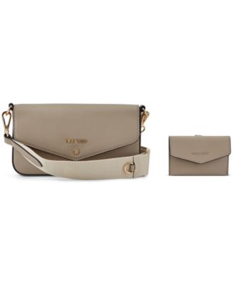 Nine West Peaches Small Crossbody Flap Bag and Card Case - Macy's