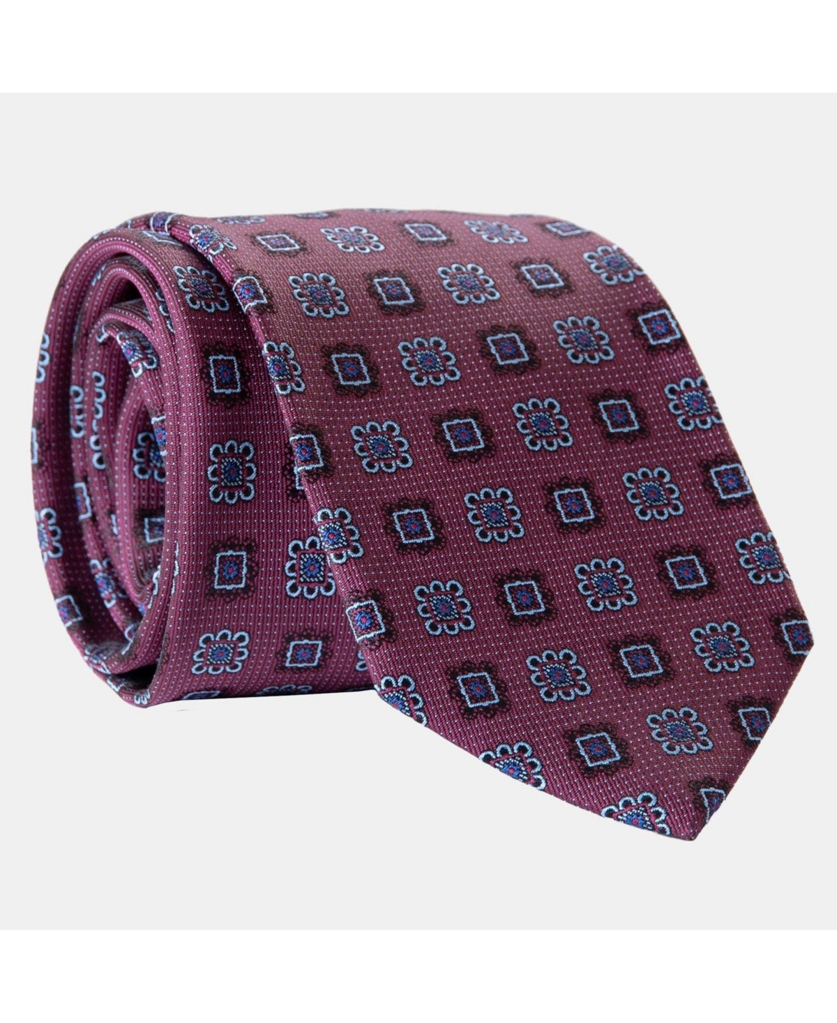 Trento - Extra Long Silk Jacquard Tie for Men - Blue