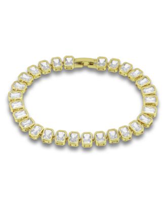 Cubic Zirconia 6mm X 4mm Baguette Stones Bracelet