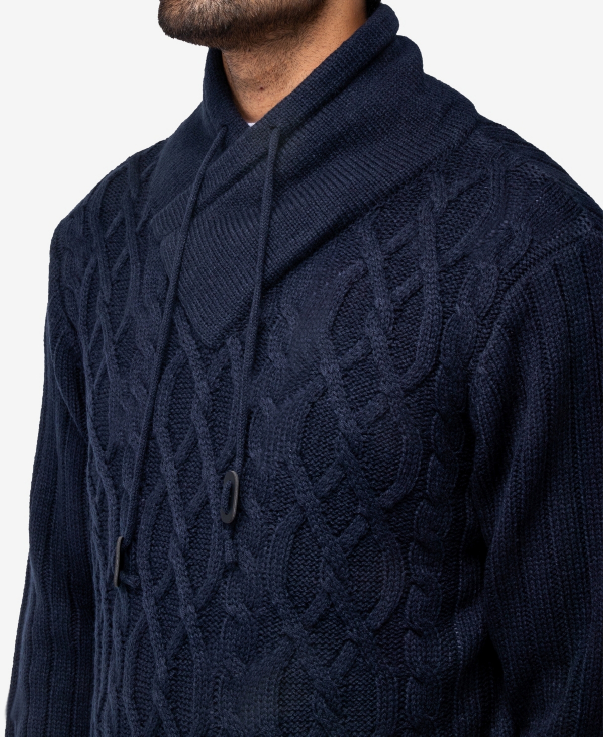 X-Ray Men's Shawl Neck Knit Sweater