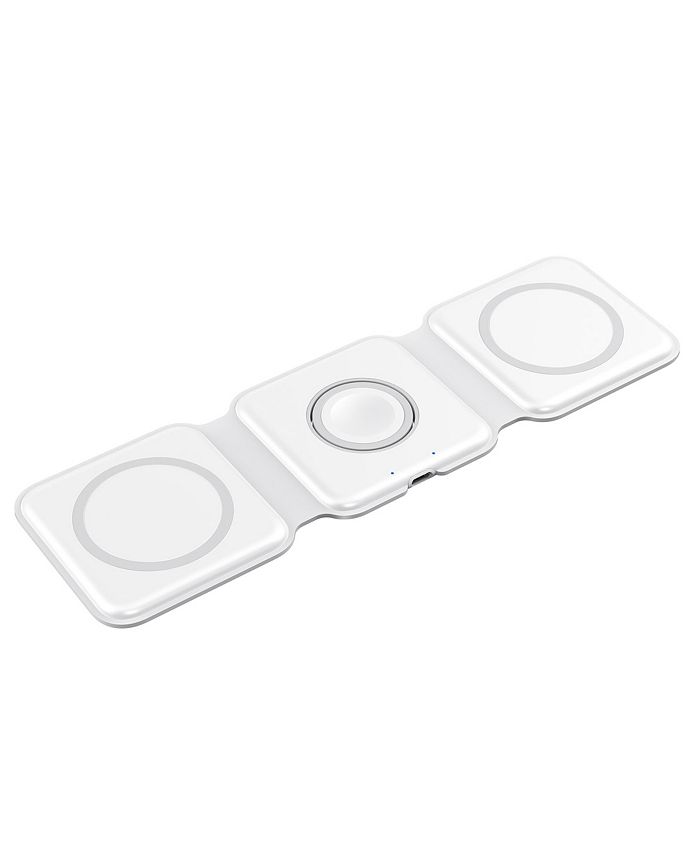 Ztech 3 in 1 MagSafe Magnetic Wireless Charger, White - Macy's