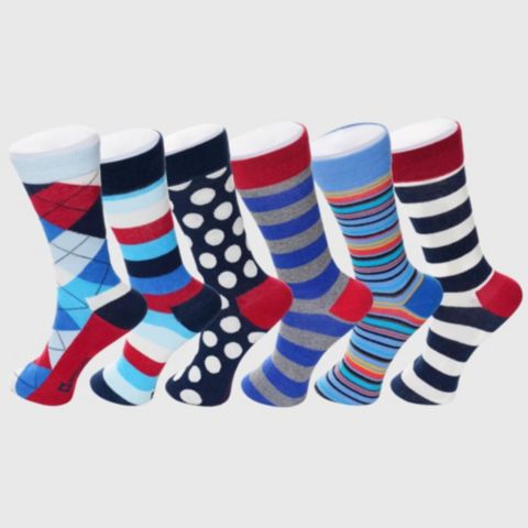 Носки Designs для мужчин, хлопок, в рубчик — Alpine Swiss, цвет: Bright Pack