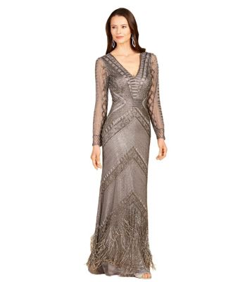 Women's Long Sleeve Fringe Dress