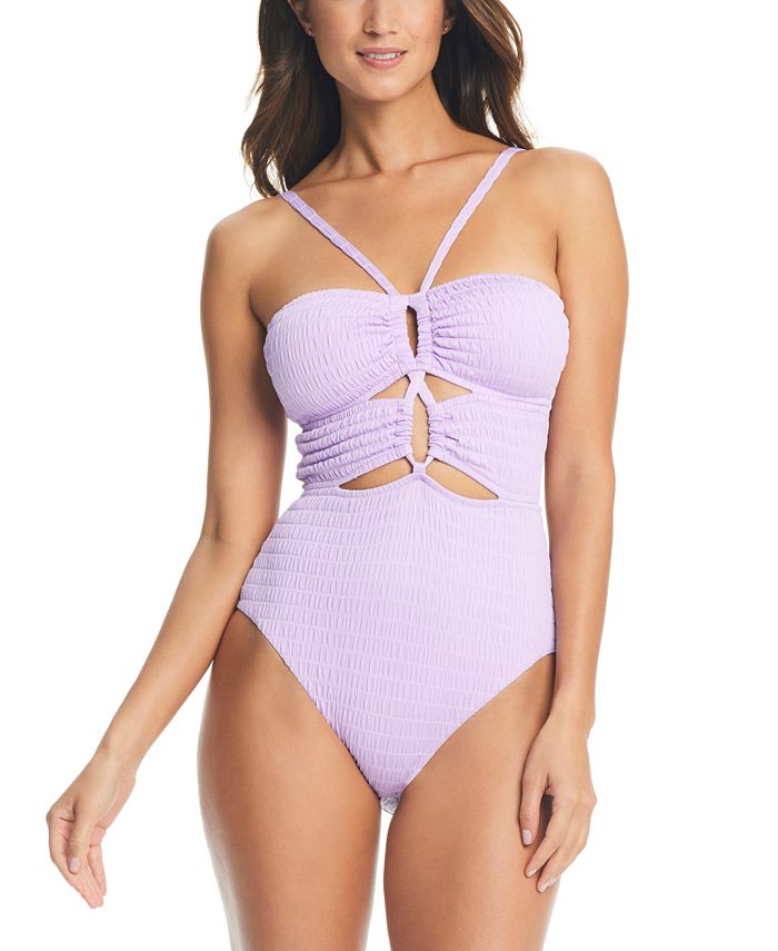 Floral Scoop Neck Cutout One-Piece Swimsuit – Country Club Prep