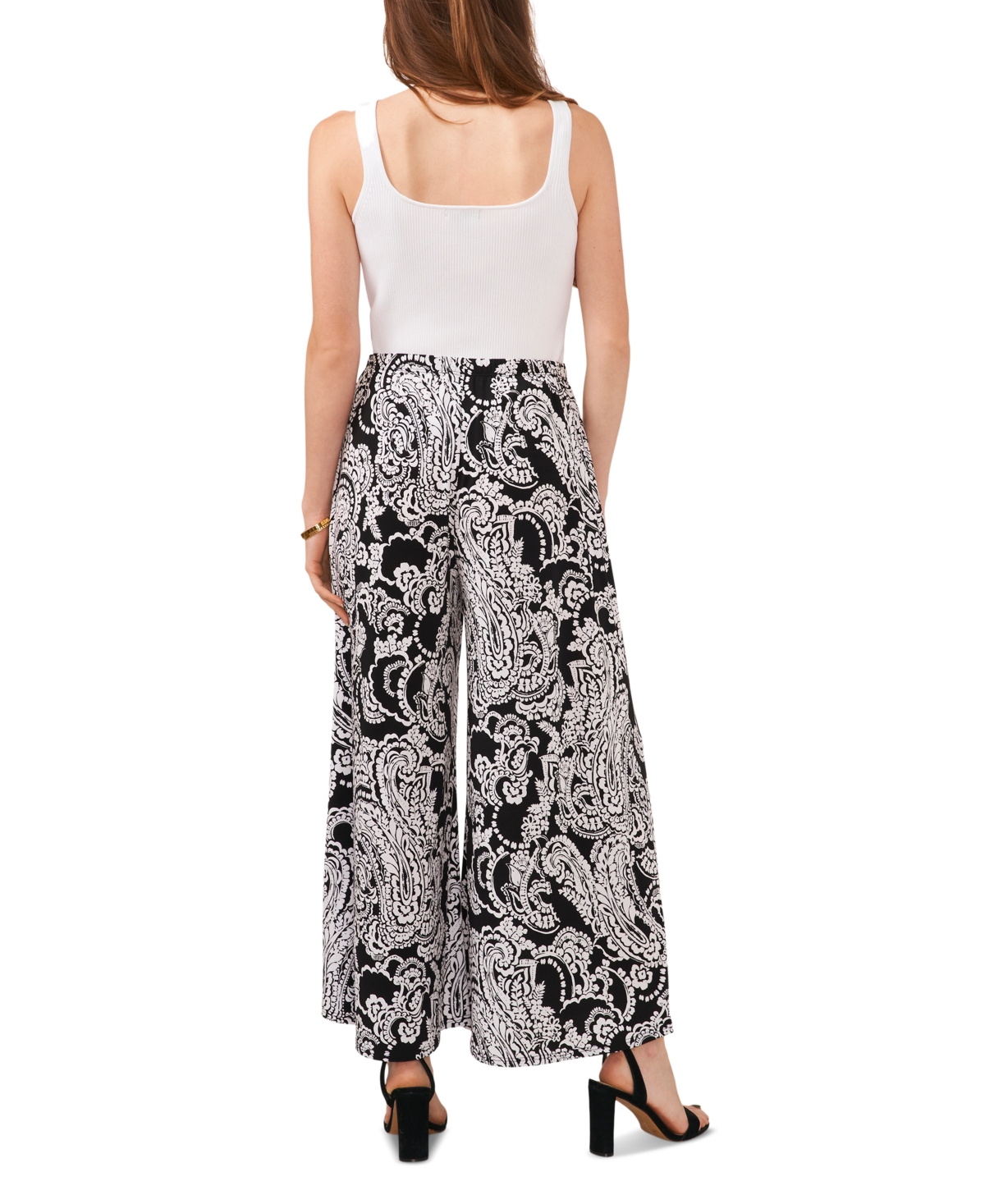 Sam & Jess Women's Relaxed Wide-leg Pull-on Pants In Black
