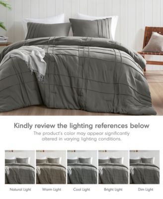 Porter Washed Pleated 3-Pc. Comforter Set, King