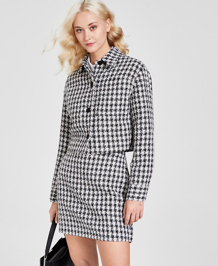 Calvin klein houndstooth jacket clearance