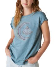 Lucky Brand Women's Stars Cosmos Graphic Tee, Women's Casual Tees & Tops
