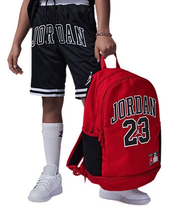 Jordan Jersey 23 Large Backpack, 13 Laptop, 9A0419-R78 Gym Red HOOP-STYLE  STORA