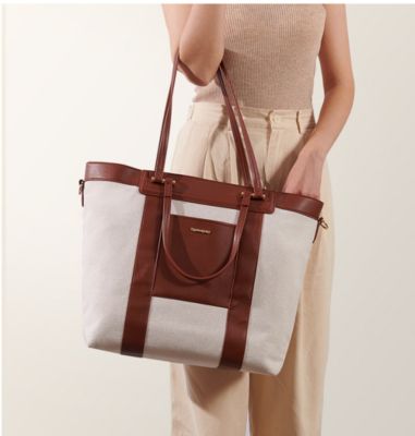 Large Canvas Diaper Tote Bag