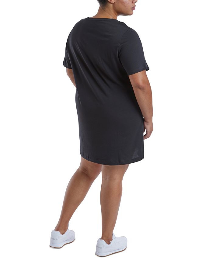 Reebok Plus Size Cotton Short-Sleeve T-Shirt Dress - Macy's